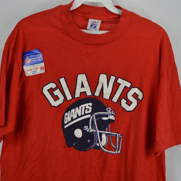 LOGO 7 Shirts Vintage 9s Logo 7 Medium New York Giants T Shirt